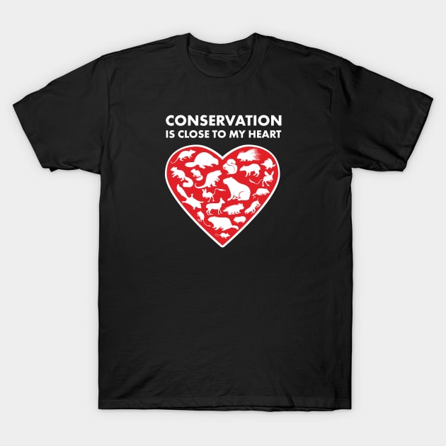 Rodents Conservation Heart T-Shirt by Peppermint Narwhal